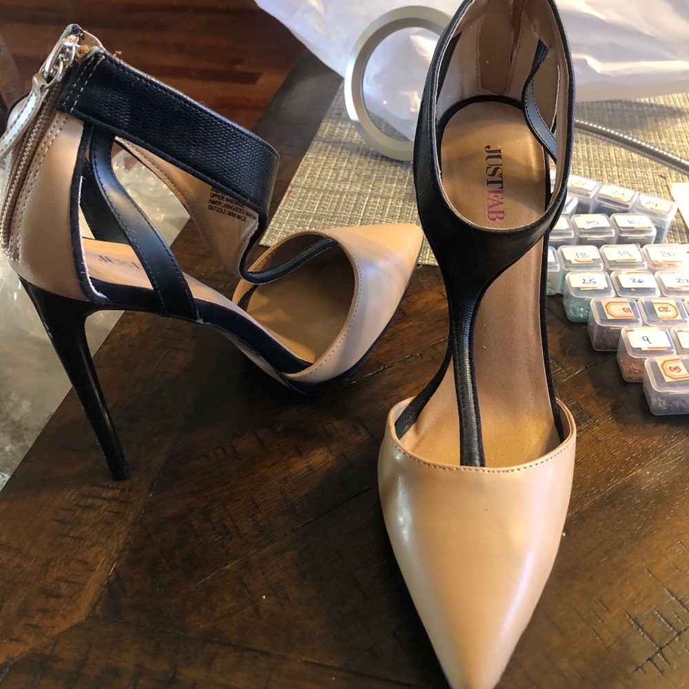 Black and tan heels